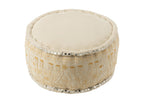 J-LINE POEF ROND KATOEN WIT LARGE 54 CM
