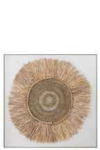 J-LINE WANDDEKORATION IBIZA KREIS LEINWAND/FARBE CREME/WEISS GROSS