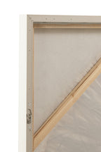 J-LINE WANDDEKORATION IBIZA KREIS LEINWAND/FARBE CREME/WEISS GROSS