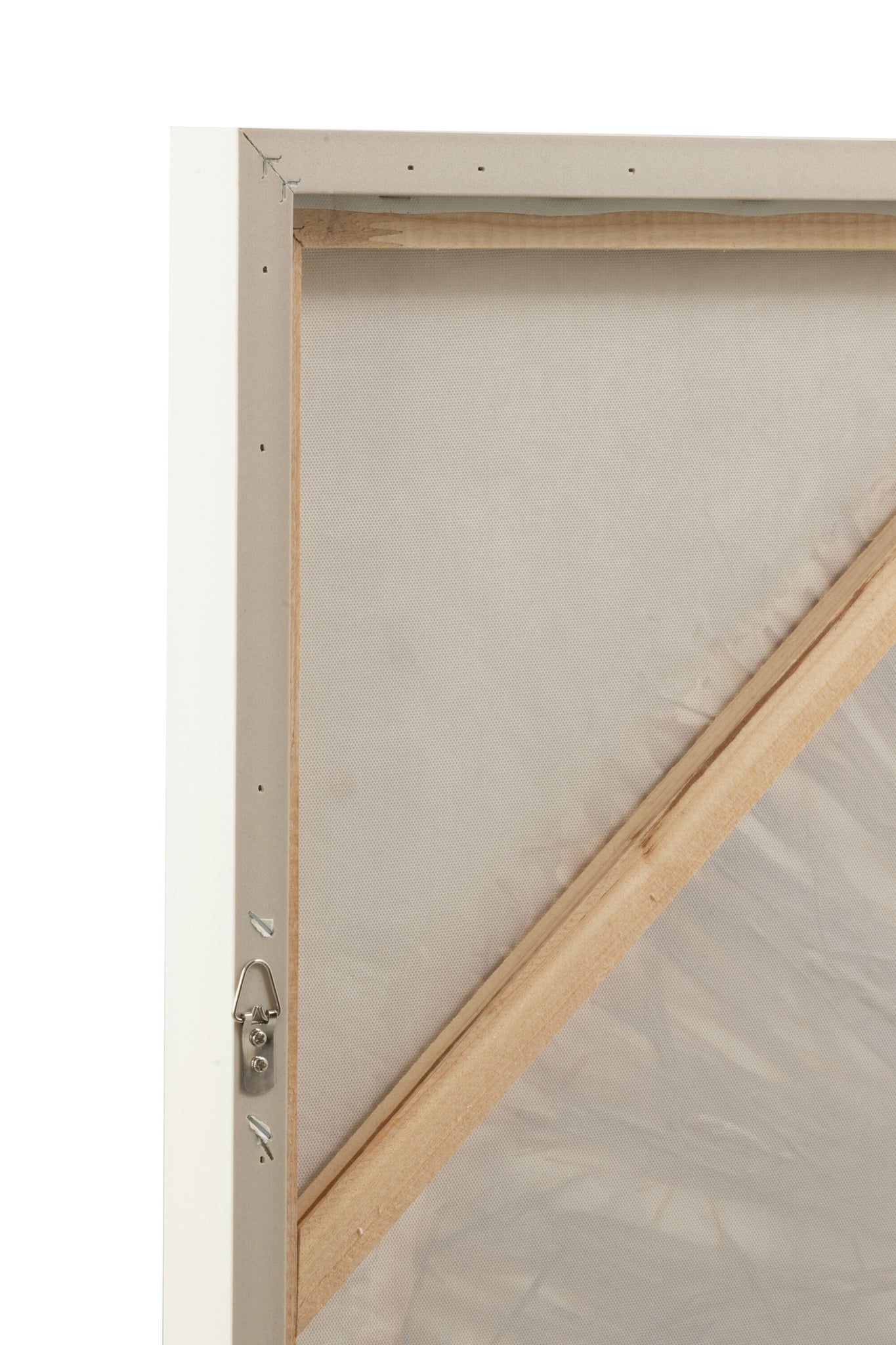 J-LINE WANDDEKORATION IBIZA KREIS LEINWAND/FARBE CREME/WEISS GROSS