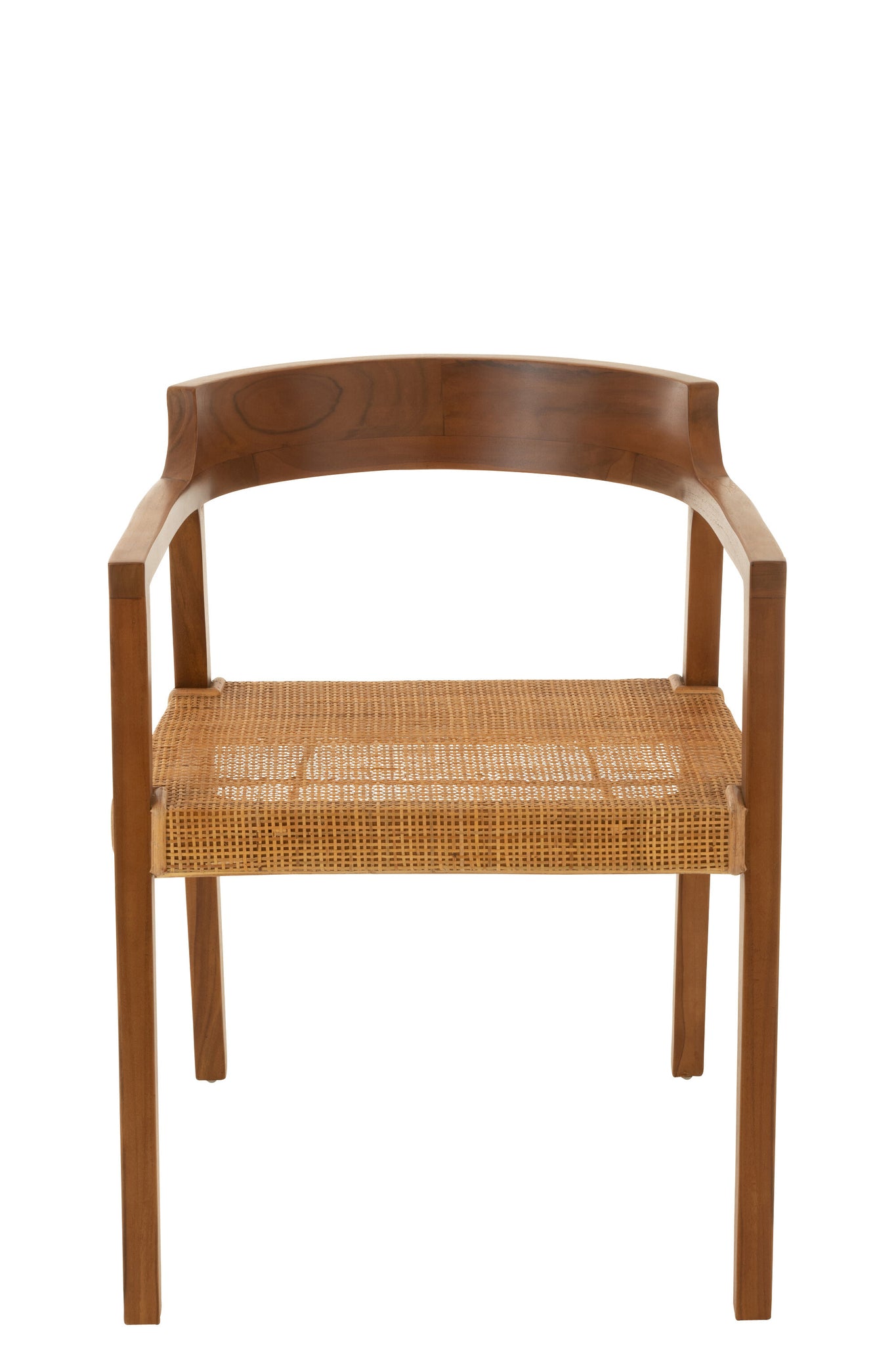 J-LINE DINING CHAIR SQUARE OPEN WEBBING TEAK WOOD BROWN - Tuincentrum Lopik