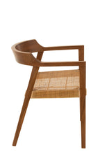 J-LINE DINING CHAIR SQUARE OPEN WEBBING TEAK WOOD BROWN - Tuincentrum Lopik