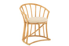 J-LINE STOEL + KUSSEN ROTAN/TEXTIEL NATUREL/WIT - Tuincentrum Lopik