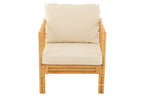 J-LINE ARM CHAIR ELISE + KUSSEN – RATTAN/TEXTIEL – NATURAL/WHITE – 73 CM - Tuincentrum Lopik