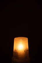 J-LINE WINDLICHT SUGAR GLAS WIT MEDIUM - Tuincentrum Lopik
