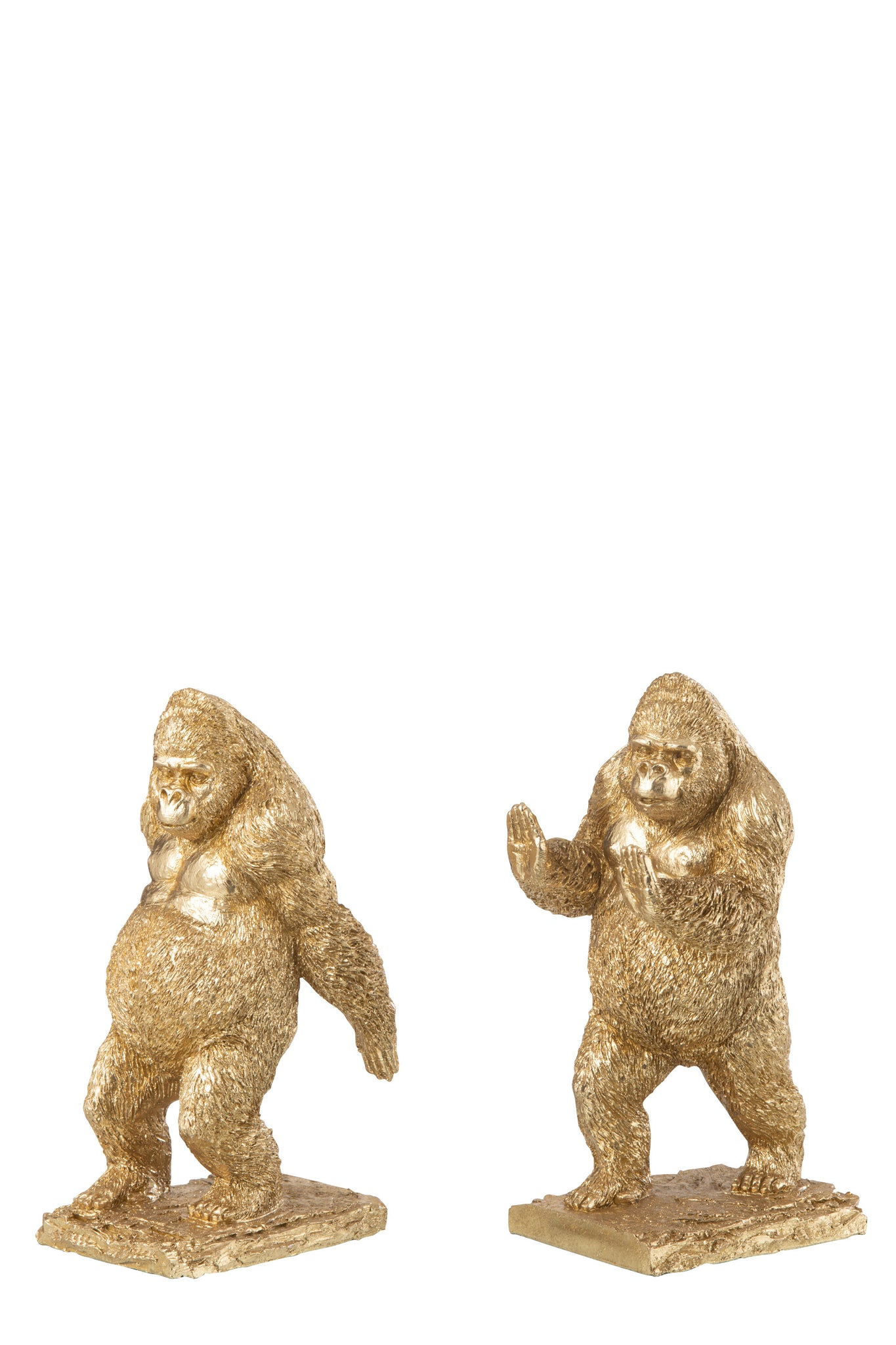 J-LINE BOEKSTEUN GORILLA RESIN GOUD SET 2 - Tuincentrum Lopik
