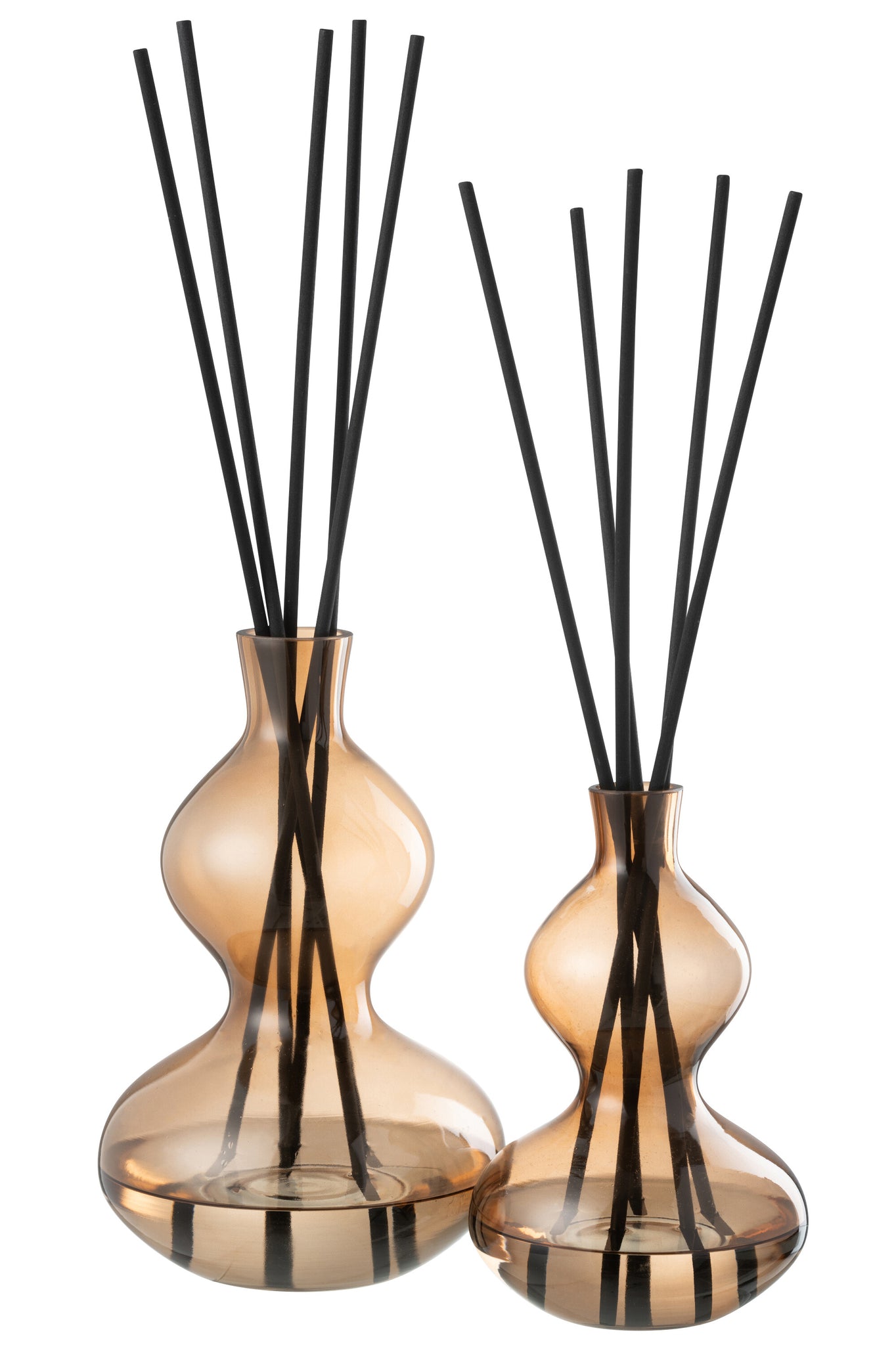 J-LINE GEUROLIE NORDIC VETIVER – GLAS AMBER LARGE - Tuincentrum Lopik