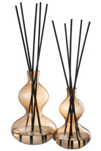 J-LINE GEUROLIE NORDIC VETIVER – GLAS AMBER LARGE - Tuincentrum Lopik