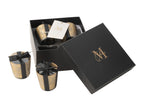 J-LINE SET 4 GEURKAARSEN M-CHIC GLAS GOUD/ZWART OUD & AMBER 20 UUR - Tuincentrum Lopik