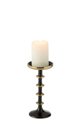Candle Holder Ball Metal Black/Gold Small - Tuincentrum Lopik