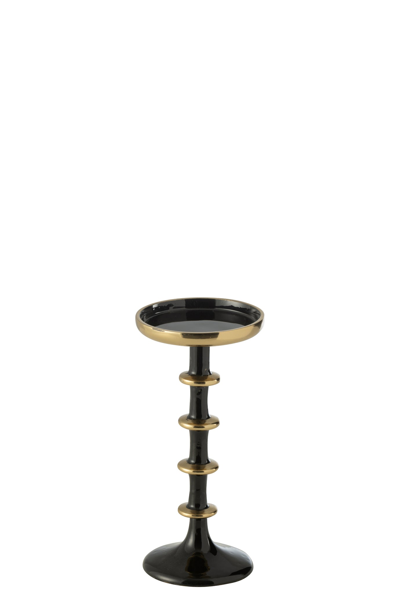 Candle Holder Ball Metal Black/Gold Small - Tuincentrum Lopik