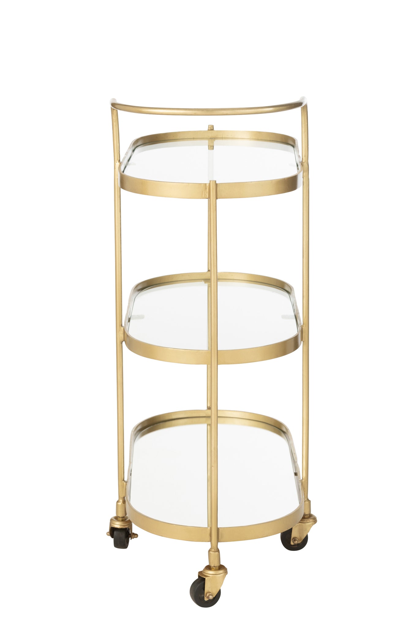 J-LINE BARCART OVAAL METAAL/SPIEGEL GOUD L71XB33XH84CM - Tuincentrum Lopik