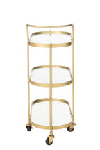 J-LINE BARCART OVAAL METAAL/SPIEGEL GOUD L71XB33XH84CM - Tuincentrum Lopik