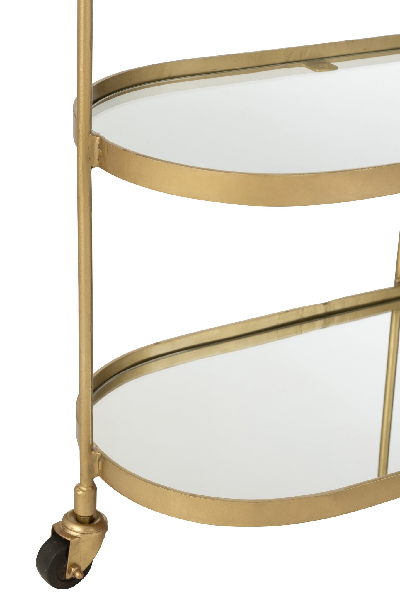 J-LINE BARCART OVAAL METAAL/SPIEGEL GOUD L71XB33XH84CM - Tuincentrum Lopik