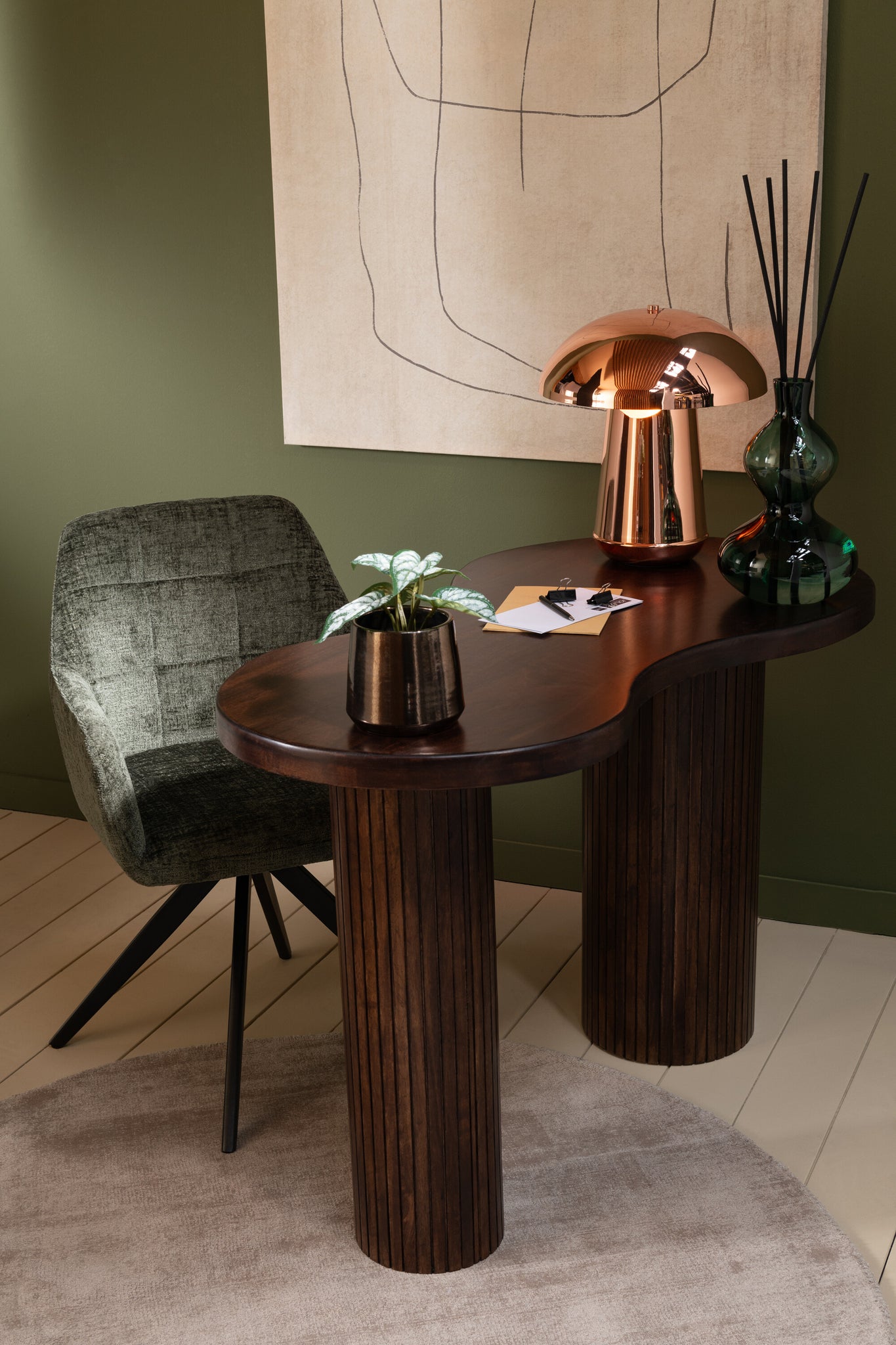 Stoel Louna ijzer/acryl groen - Tuincentrum Lopik