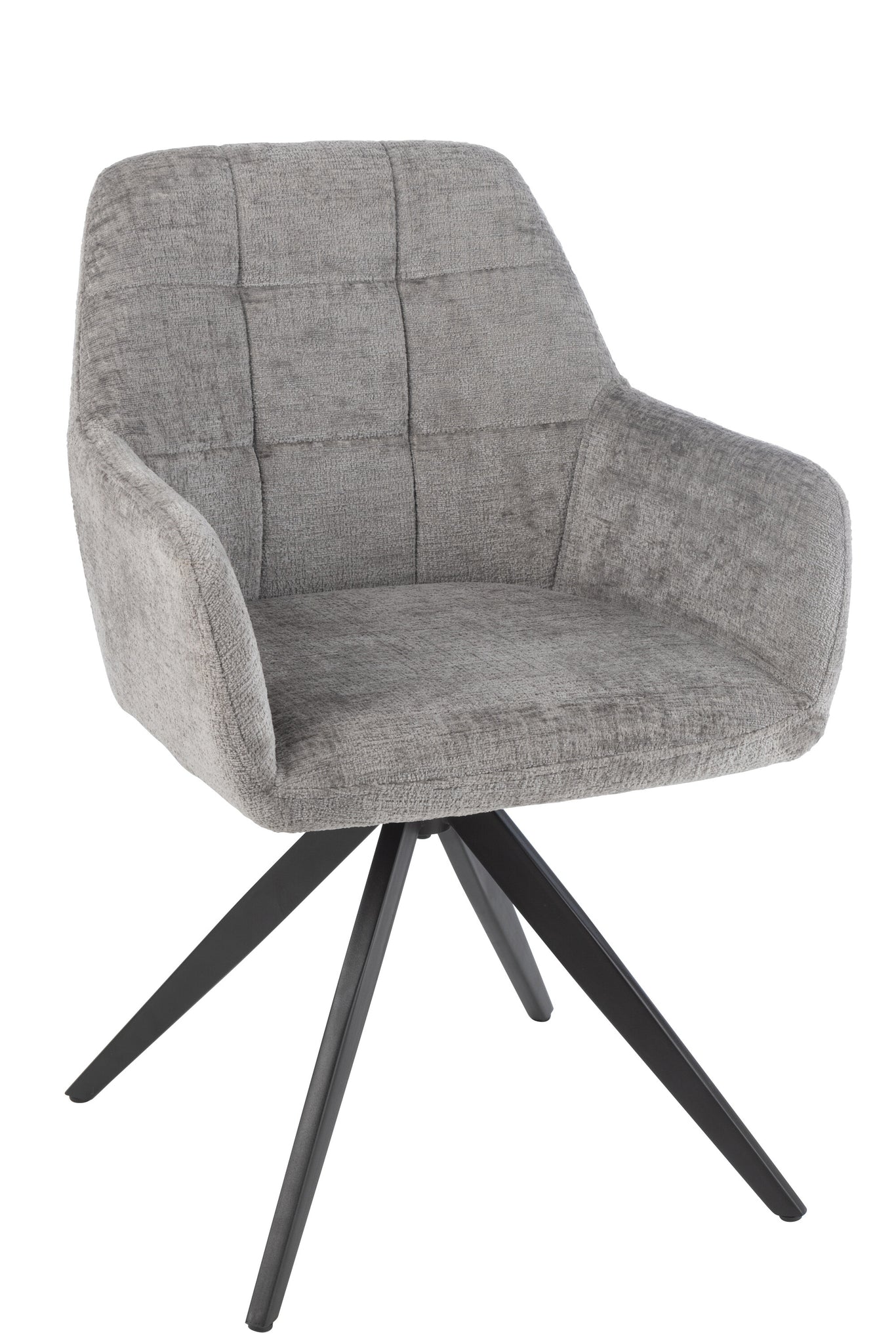 J-LINE STOEL LOUNA IJZER/ACRYL GRIJS 56.5X58X85CM - Tuincentrum Lopik
