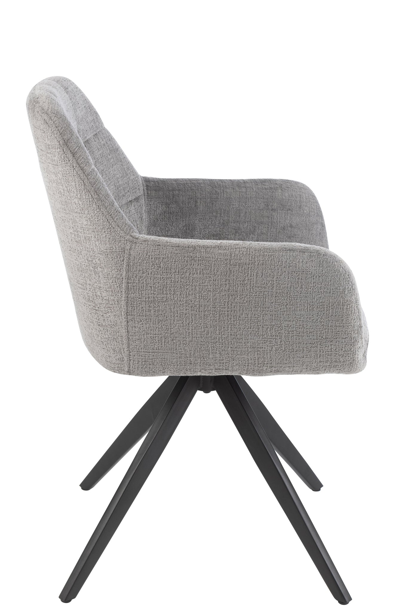 J-LINE STOEL LOUNA IJZER/ACRYL GRIJS 56.5X58X85CM - Tuincentrum Lopik
