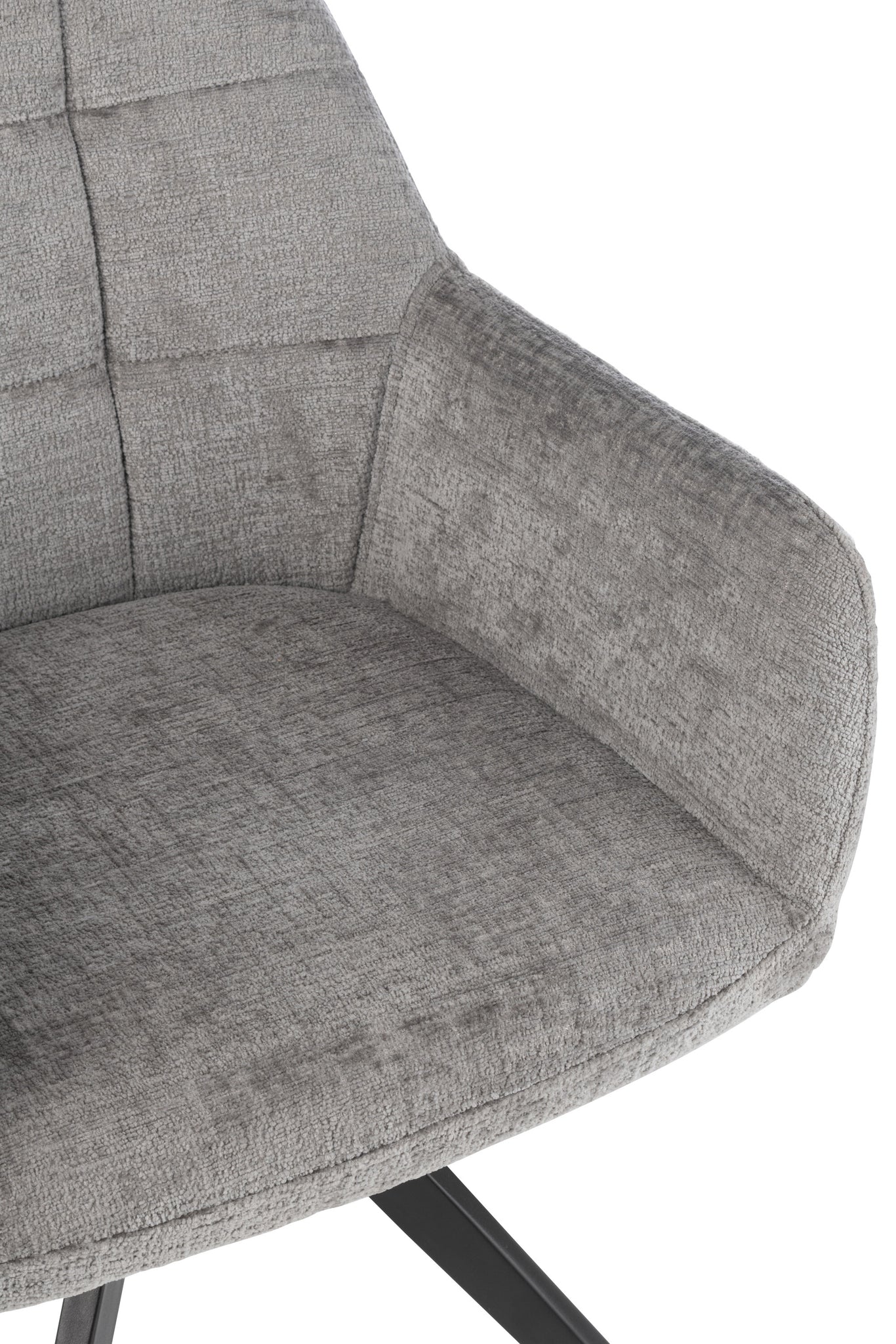 J-LINE STOEL LOUNA IJZER/ACRYL GRIJS 56.5X58X85CM - Tuincentrum Lopik