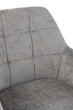 J-LINE STOEL LOUNA IJZER/ACRYL GRIJS 56.5X58X85CM - Tuincentrum Lopik