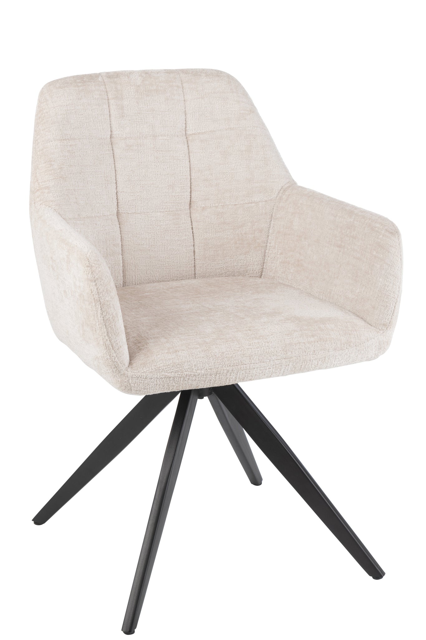 J-LINE STOEL LOUNA IJZER/ACRYL IVOOR 56.5X58X85CM - Tuincentrum Lopik