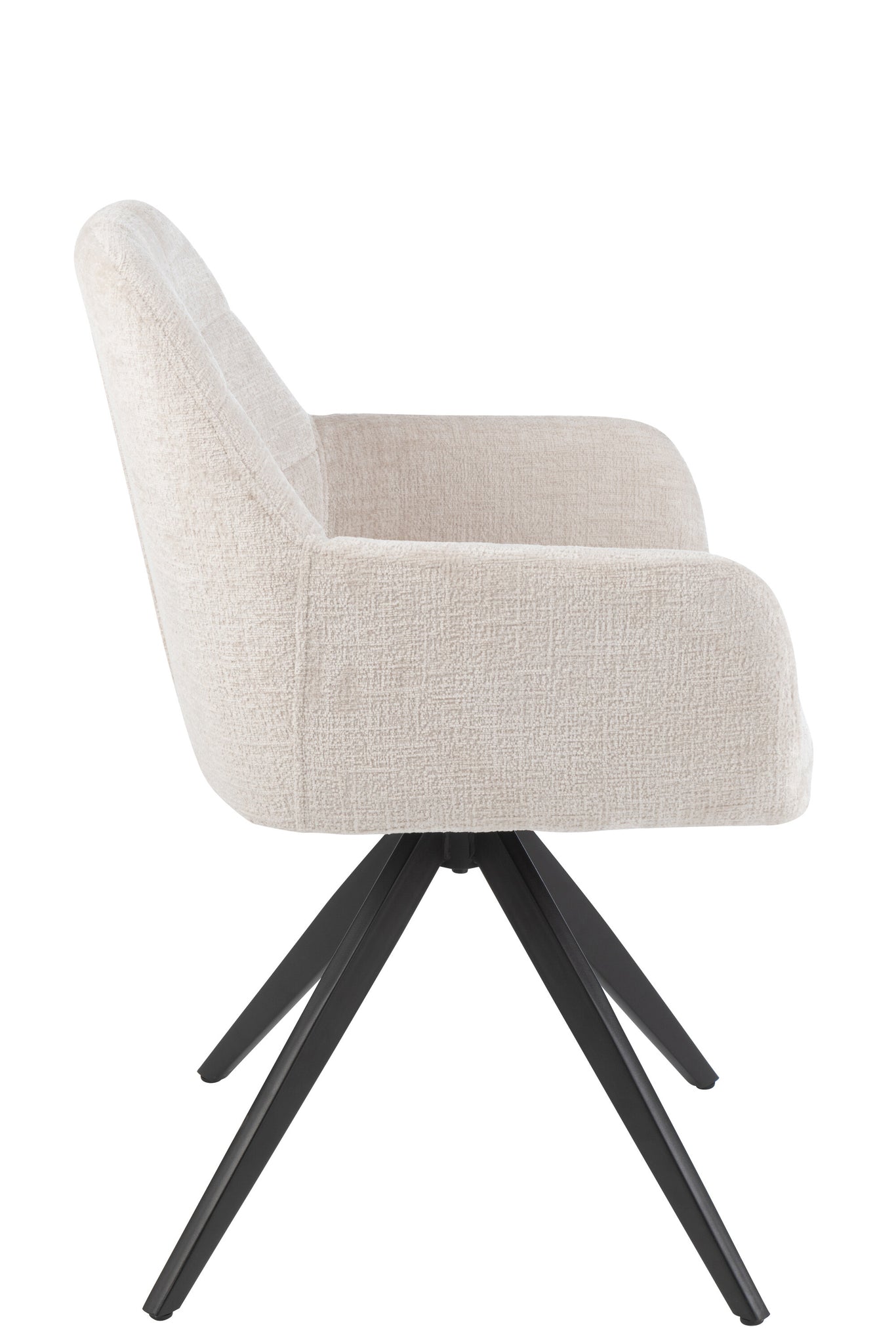 J-LINE STOEL LOUNA IJZER/ACRYL IVOOR 56.5X58X85CM - Tuincentrum Lopik