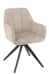 J-LINE STOEL LOUNA IJZER/ACRYL DONKERGRIJS 56.5X58X85CM - Tuincentrum Lopik