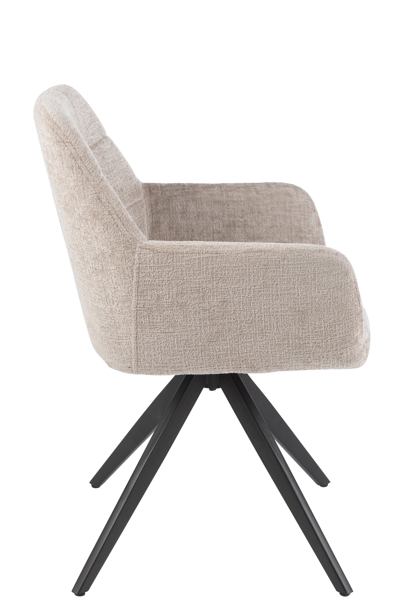 J-LINE STOEL LOUNA IJZER/ACRYL DONKERGRIJS 56.5X58X85CM - Tuincentrum Lopik