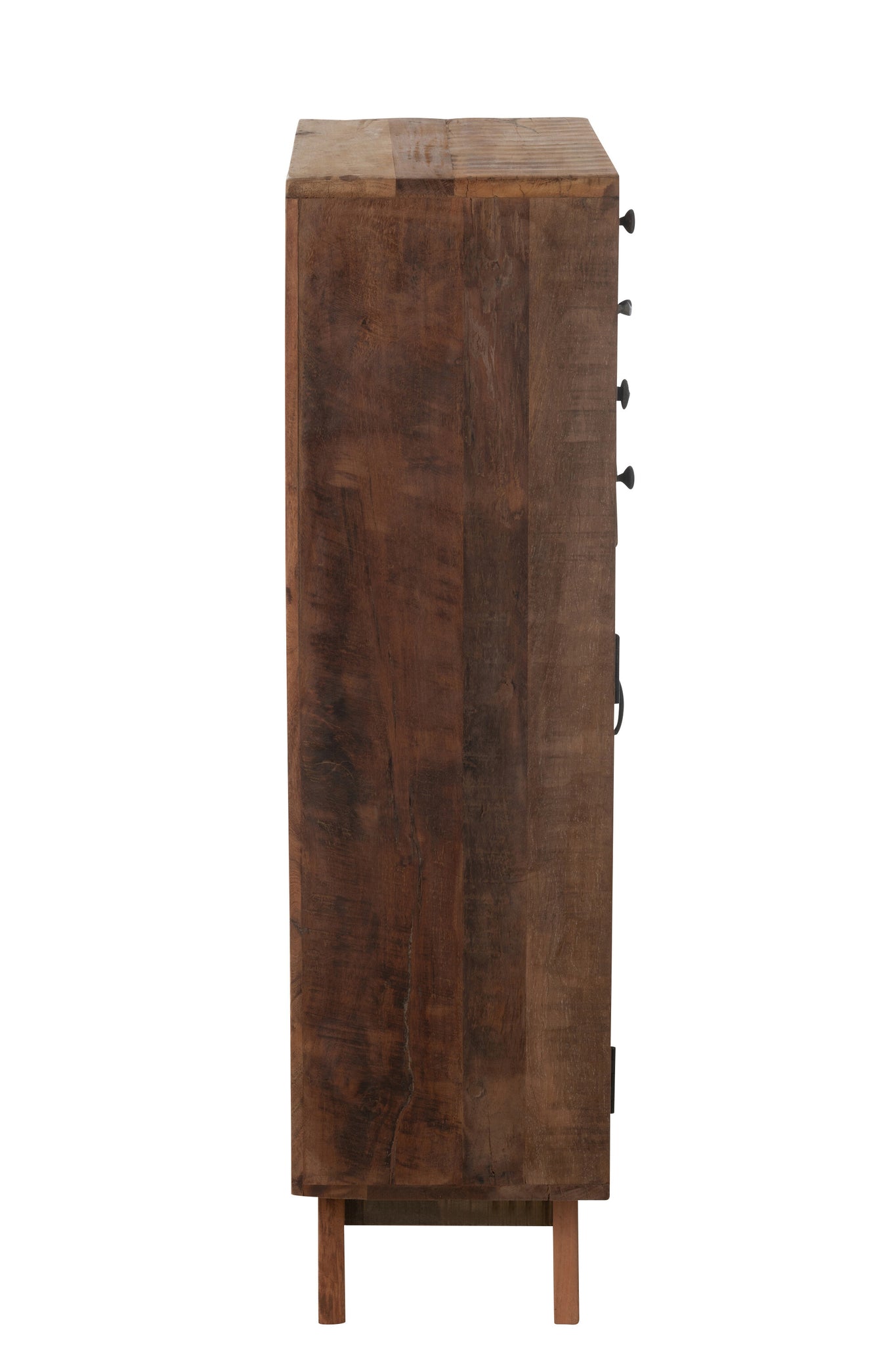 J-LINE KAST RETRO GERECYCLED HOUT/GLAS NATUREL - 62X30XH110 CM - Tuincentrum Lopik
