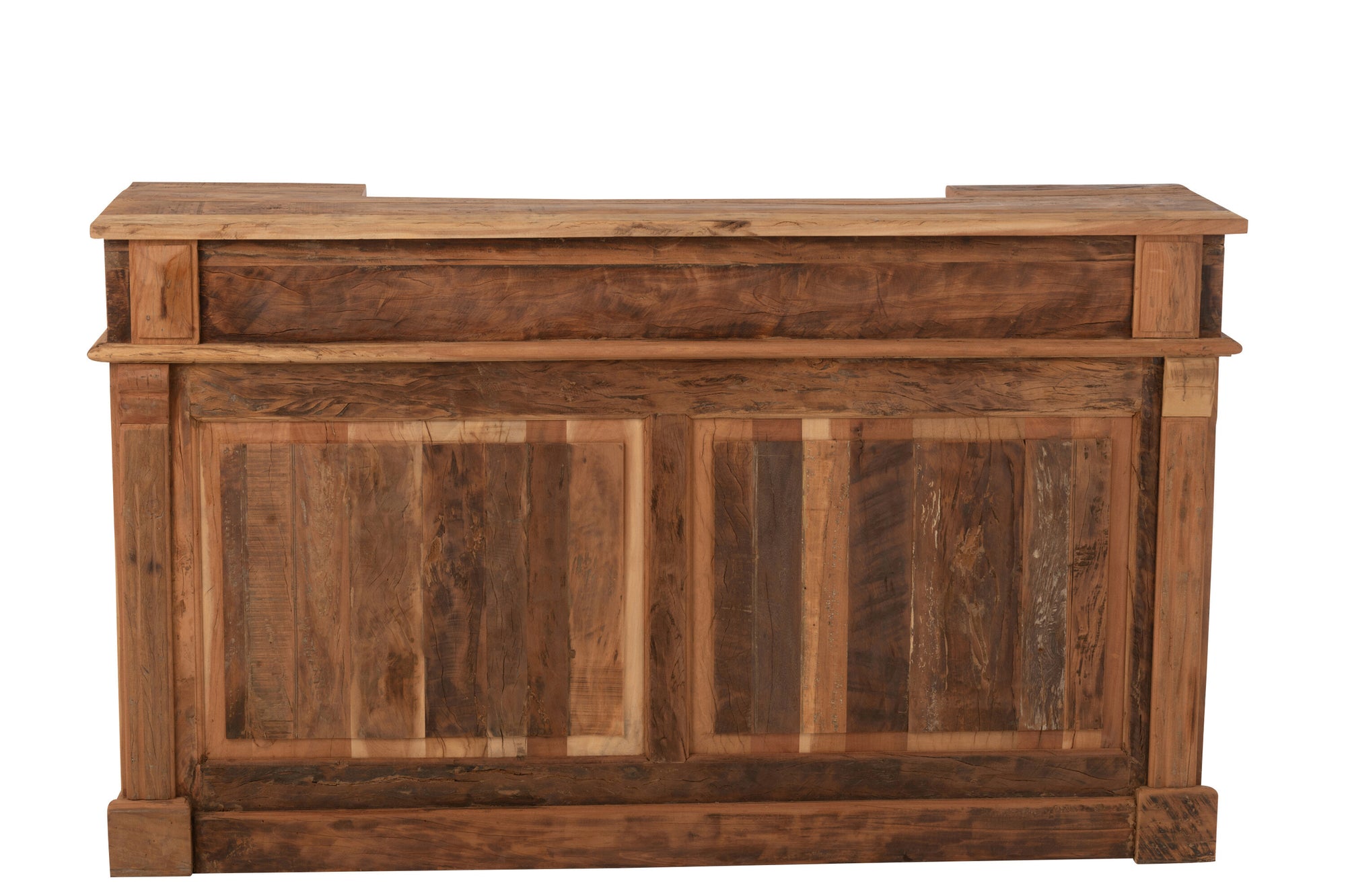 J-LINE BAR 2 LADES GERECYCLED HOUT NATUREL L180XB55XH106CM - Tuincentrum Lopik
