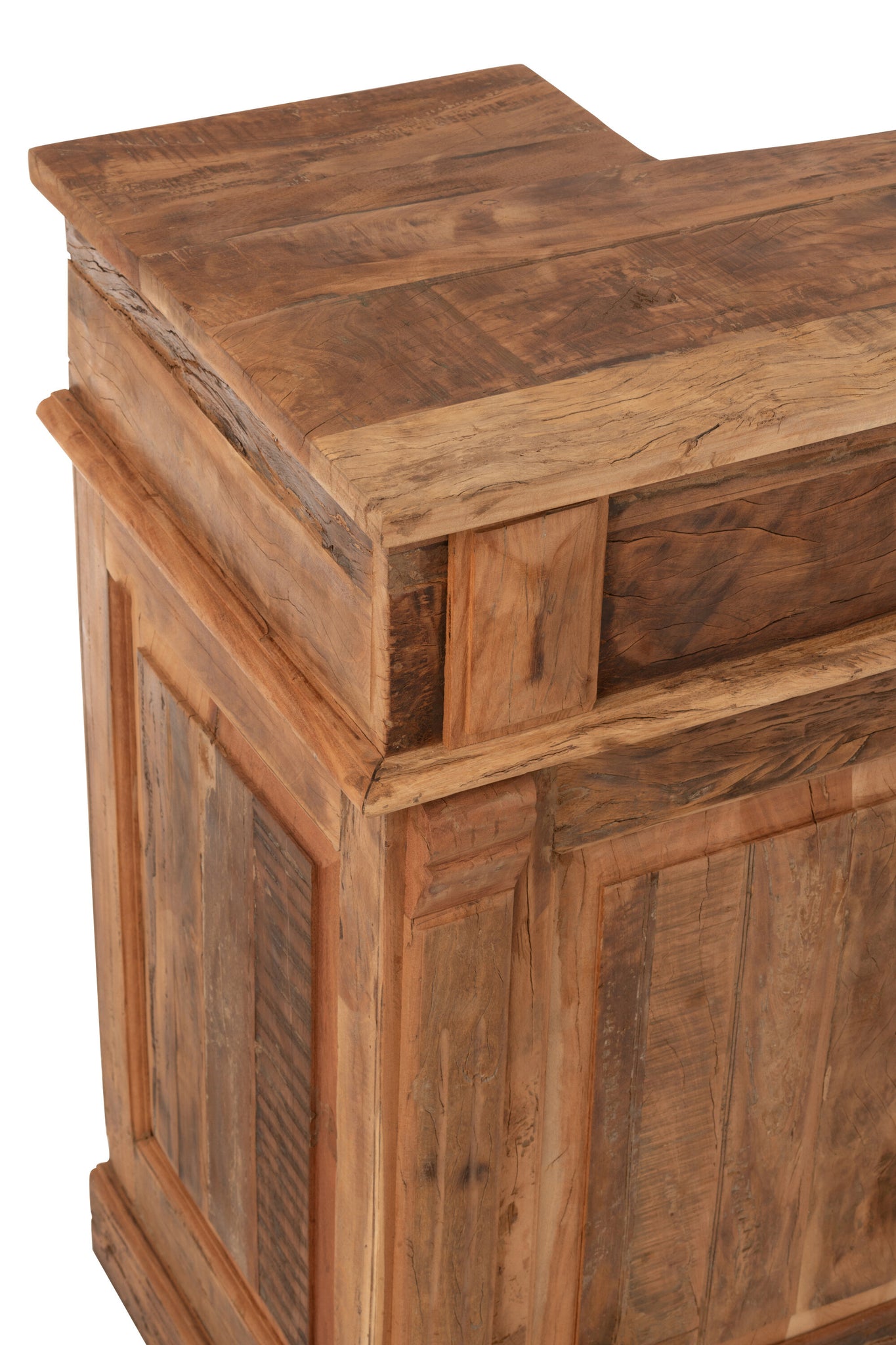 J-LINE BAR 2 LADES GERECYCLED HOUT NATUREL L180XB55XH106CM - Tuincentrum Lopik