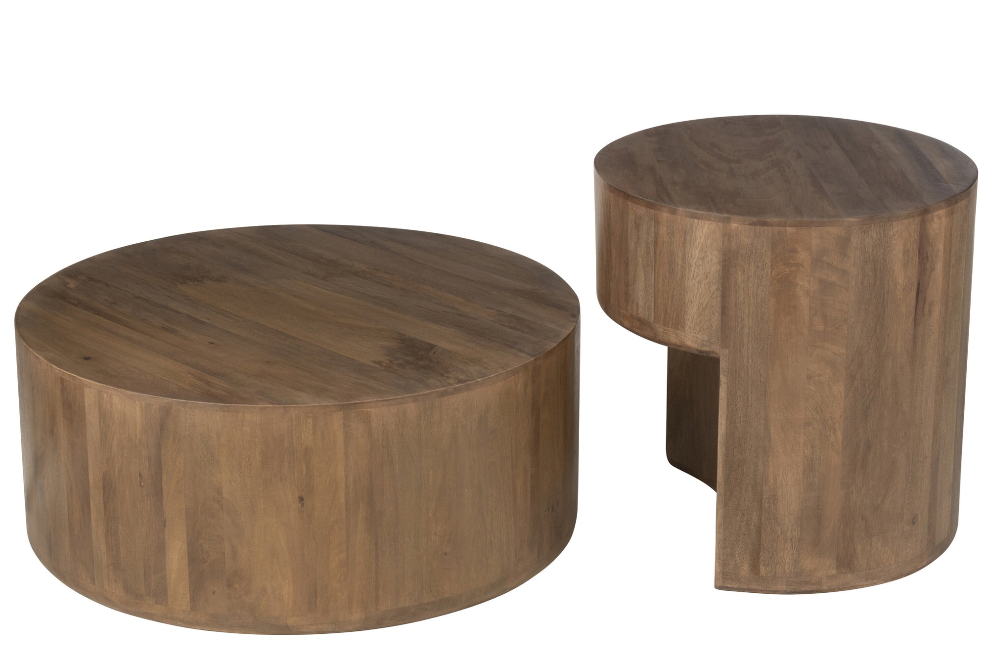 J-LINE TAFEL TOGE MANGOHOUT BRUIN SET VAN 2 - 75 X 75 CM - Tuincentrum Lopik