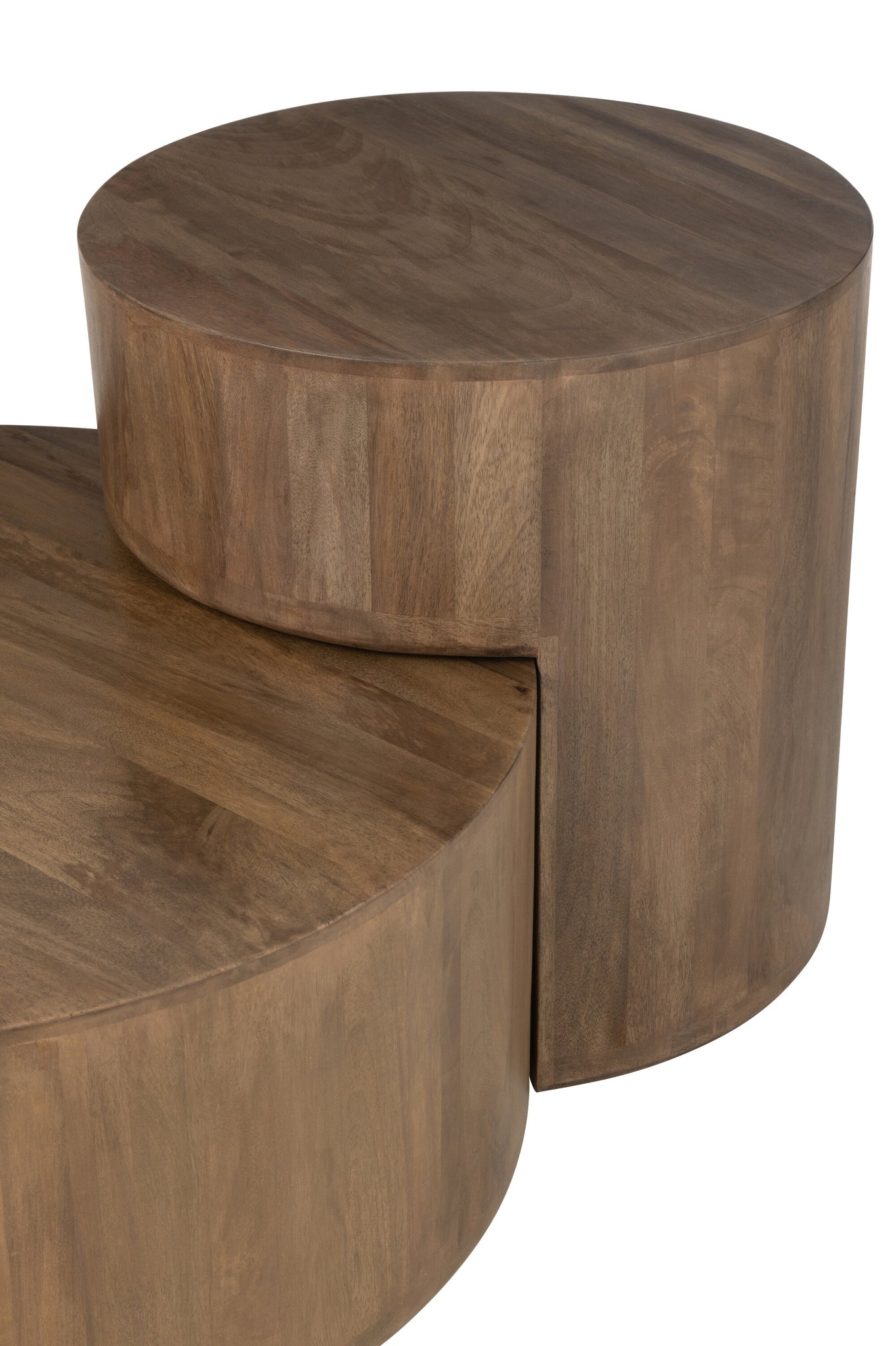 J-LINE TAFEL TOGE MANGOHOUT BRUIN SET VAN 2 - 75 X 75 CM - Tuincentrum Lopik