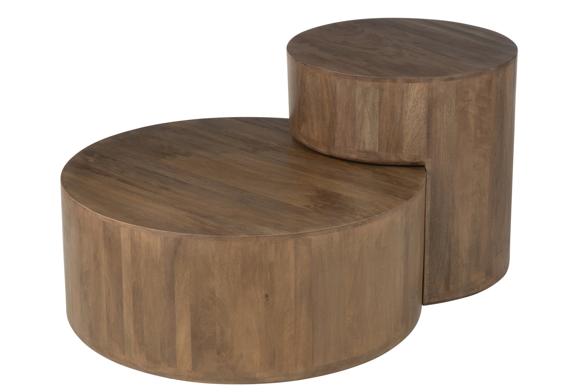 J-LINE TAFEL TOGE MANGOHOUT BRUIN SET VAN 2 - 75 X 75 CM - Tuincentrum Lopik