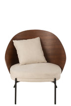 Loungestoel Lone Ply hout/metaal bruin/grijs - Tuincentrum Lopik