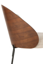 Loungestoel Lone Ply hout/metaal bruin/grijs - Tuincentrum Lopik