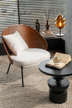 Loungestoel Lone Ply hout/metaal bruin/grijs - Tuincentrum Lopik