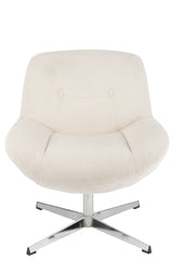J-LINE LOUNGEFAUTEUIL CHILL METAAL/MULTIPLEX CRÈME/ZILVER - Tuincentrum Lopik