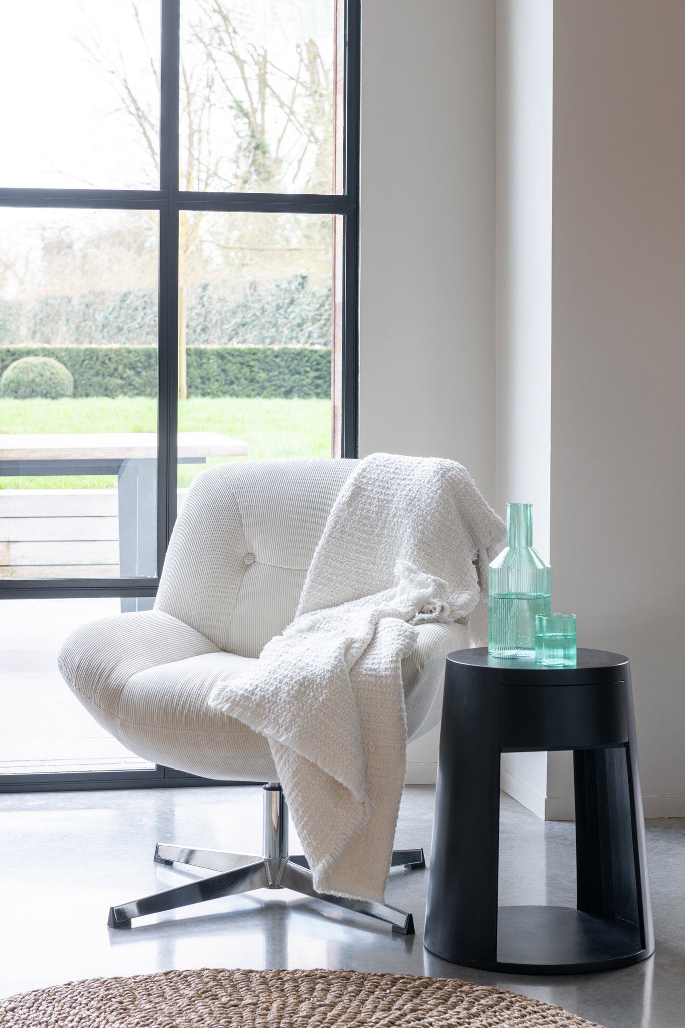J-LINE LOUNGEFAUTEUIL CHILL METAAL/MULTIPLEX CRÈME/ZILVER - Tuincentrum Lopik