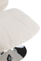 Relaxstoel + Voetenbank Lay Metaal/Multiplex Crème/Zilver - Tuincentrum Lopik
