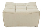 J-LINE OTTOMAN GRID, POPULIERENHOUT/SCHUIM, BEIGE - Tuincentrum Lopik