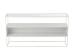 Console Vierkant Metaal/Glas Wit - Tuincentrum Lopik