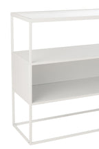 Console Vierkant Metaal/Glas Wit - Tuincentrum Lopik