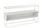 Console Vierkant Metaal/Glas Wit - Tuincentrum Lopik