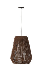 J-LINE HANGLAMP WEAVE METAAL/PALM ZWART LARGE - Tuincentrum Lopik