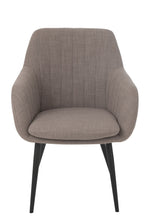 J-LINE STOEL MILES STAAL/SCHUIM TAUPE - Tuincentrum Lopik