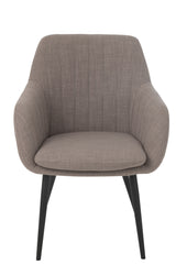 J-LINE STOEL MILES STAAL/SCHUIM TAUPE - Tuincentrum Lopik