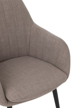 J-LINE STOEL MILES STAAL/SCHUIM TAUPE - Tuincentrum Lopik