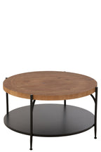 Salontafel Voni Mdf/IJzer Zwart/Natuurlijk - Tuincentrum Lopik