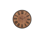 J-LINE WALL CLOCK NUE MDF/IRON NATURAL SMALL - Tuincentrum Lopik