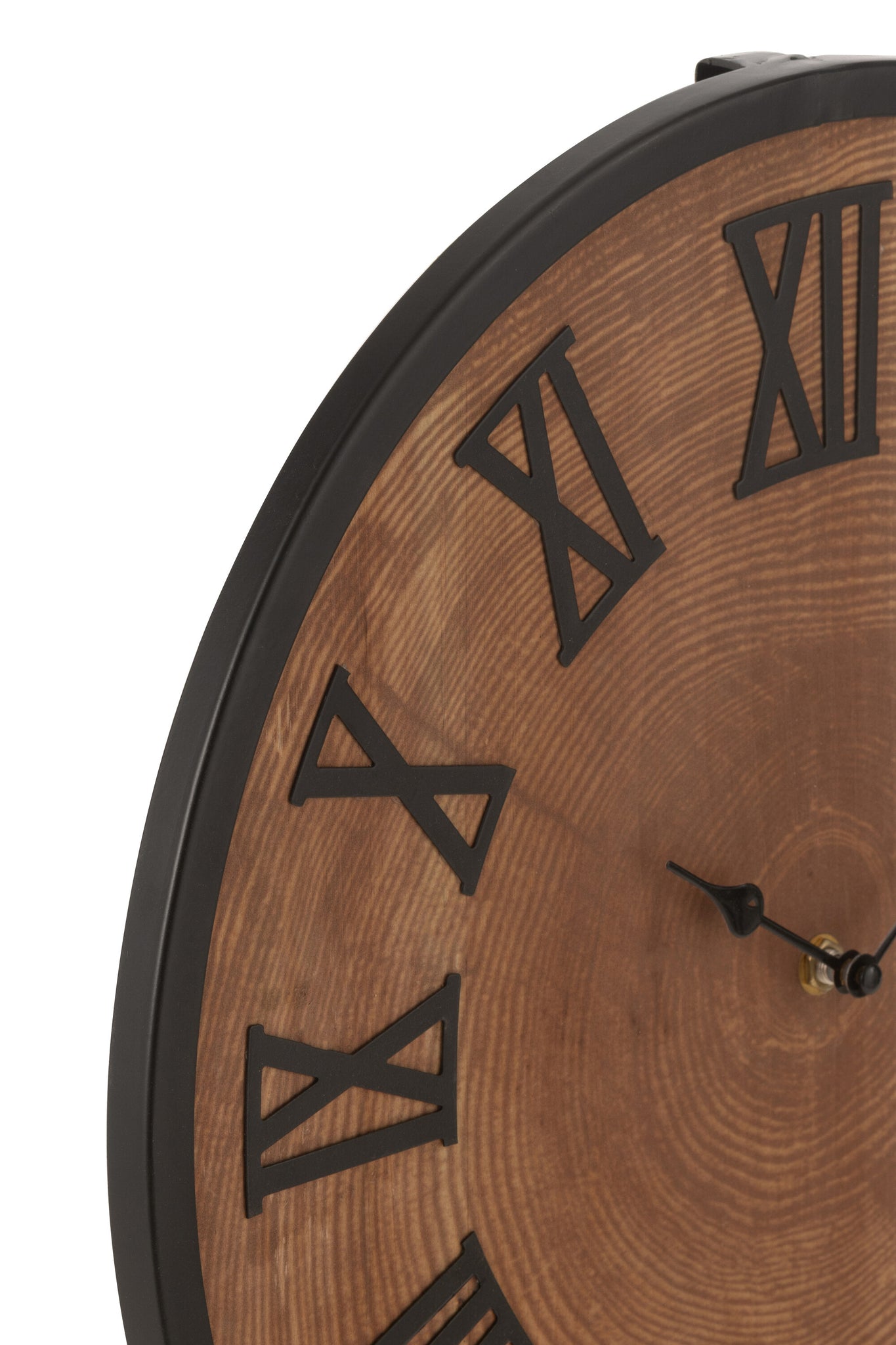 J-LINE WALL CLOCK NUE MDF/IRON NATURAL SMALL - Tuincentrum Lopik